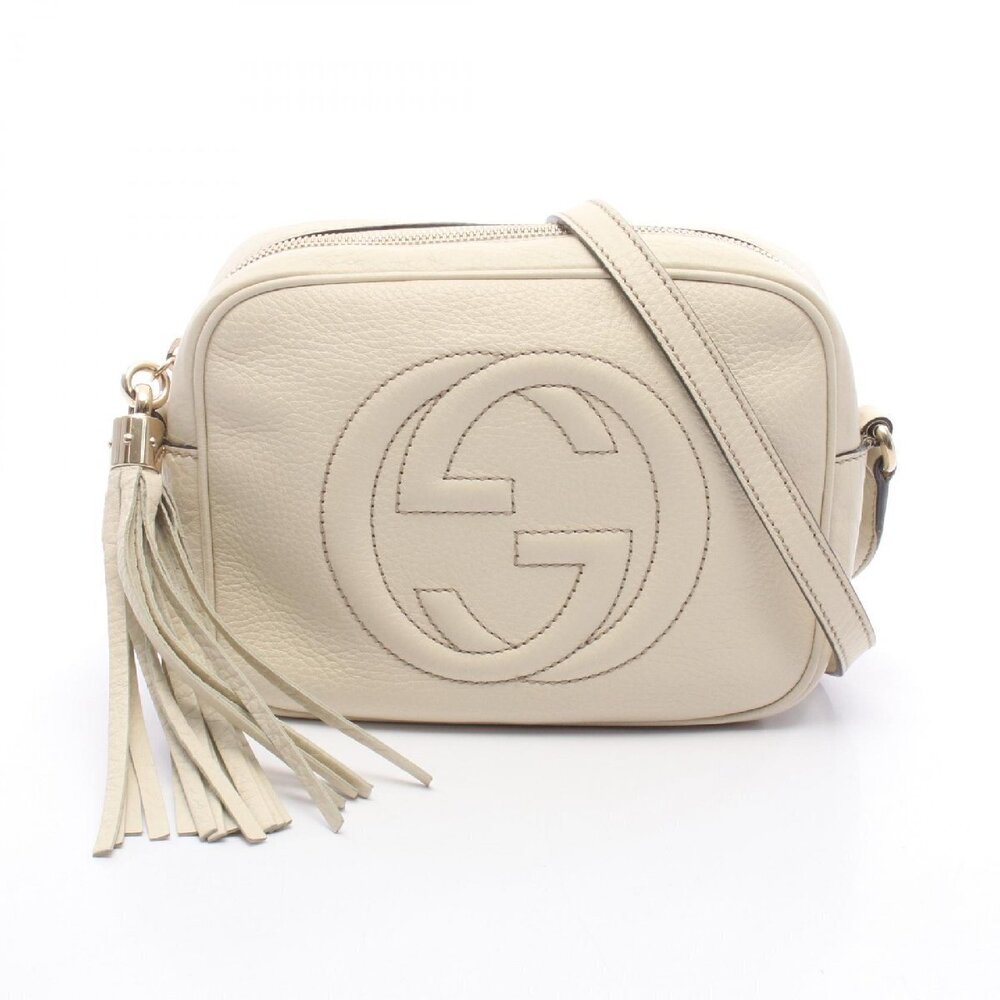 Gucci Soho Disco Bag Interlocking GG Beige Leather Shoulder
